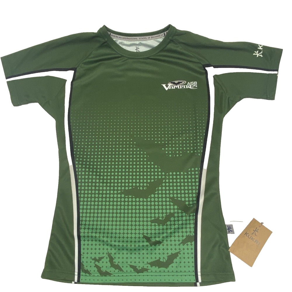 New Kukri Shirt Jersey XS AISB Vampires short sleeve green graphic hallowee bats